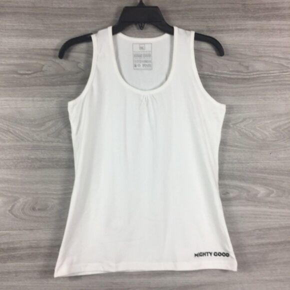 Mighty Good White Tank Top. Size 8 - Picture 3 of 4